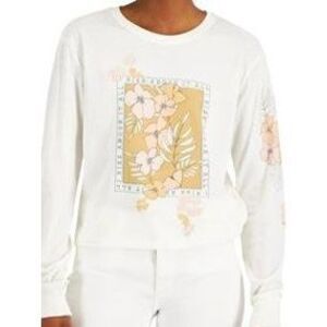 Love Tribe Womens Rise Above Crewneck Floral Graphic T-Shirt Size L